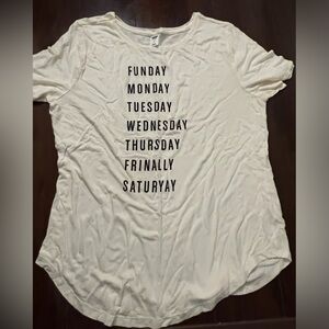 VGUC Old Navy Fun Days of the Week Tee